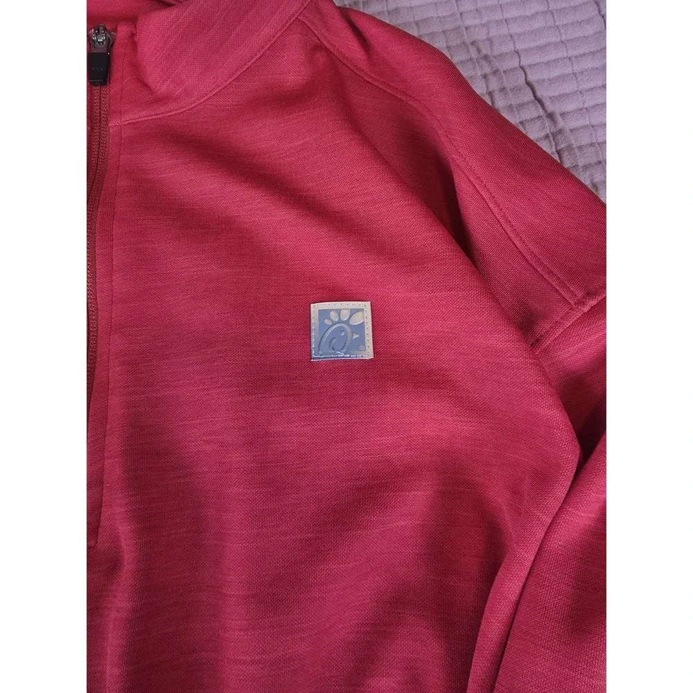 Chick-Fil-A Quarter 1/4 Zip Red Pullover Team Style Oobe Size 2XL Peach Bowl